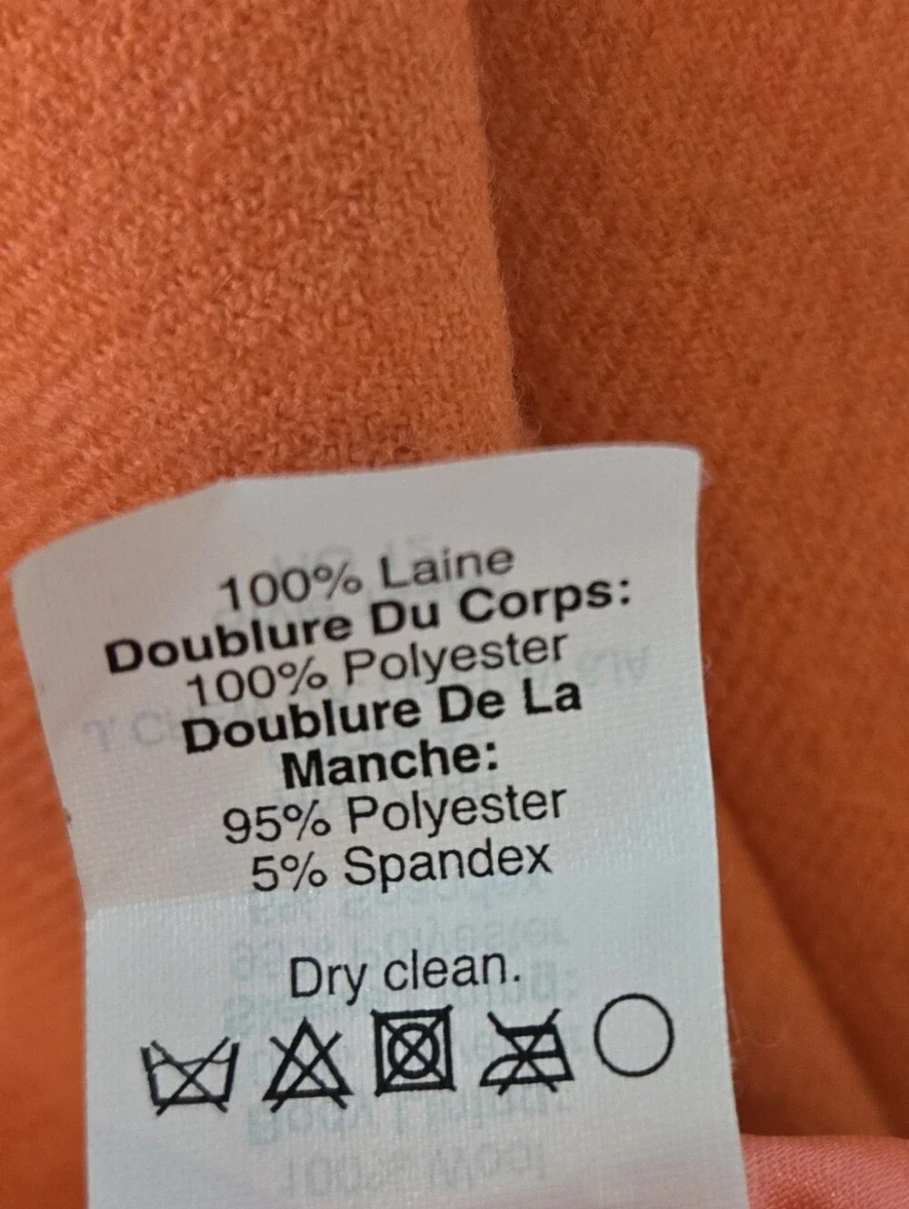 J.Crew Orange 100% Wool Blazer Sz 6